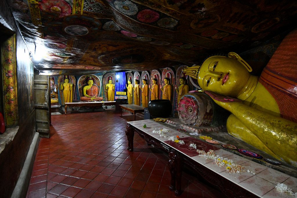 Matale Aluvihara Rock Temple with srilankan riders